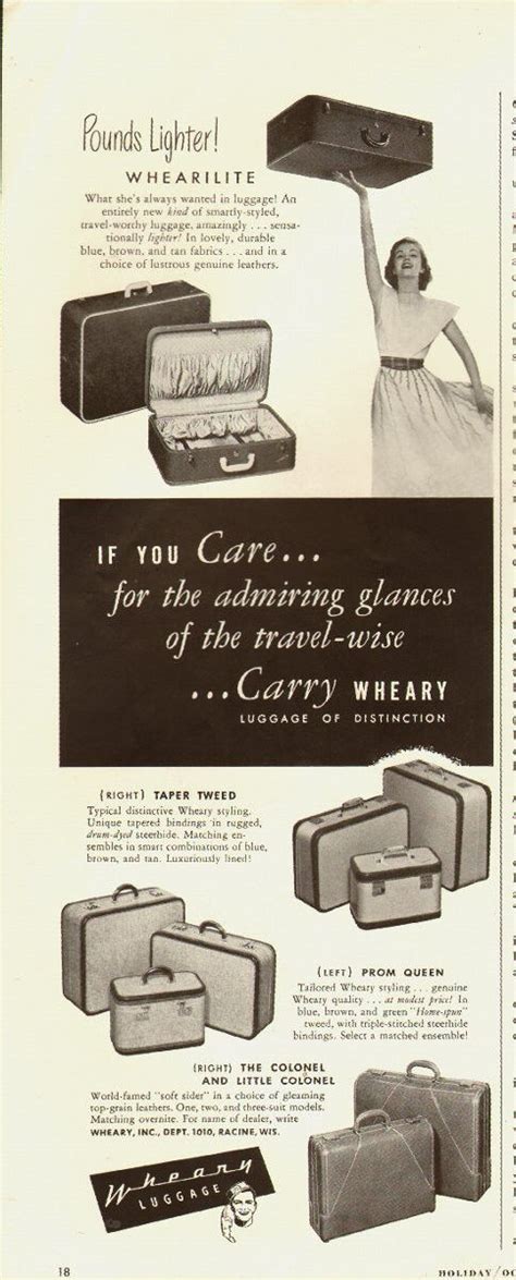 1953 Wheary Luggagewheary Inc Vintage Ad 081713 Ebay