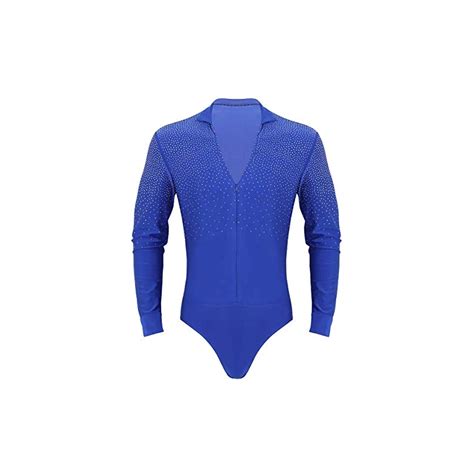 TiaoBug Camicia Da Uomo Body Da Latino Rumba Tango Danza Ballo Con