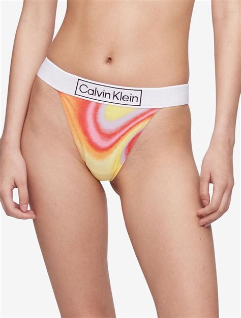 Calvin Klein Women S Pride Reimagined Heritage String Thong Small Ebay