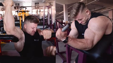 Bodybuilder Urs Kalecinski Performs A Demanding Arms Workout En Route