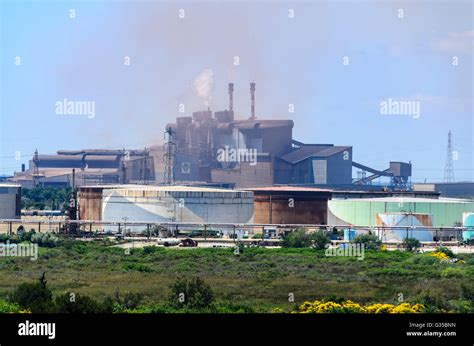 usine sidérurgique Fos sur Mer Bouches du Rhône France Stock Photo