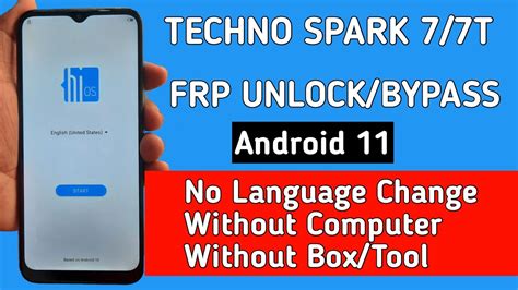 Tecno Spark 7 7T FRP Bypass Android 11 Tecno KF6j FRP Google Account