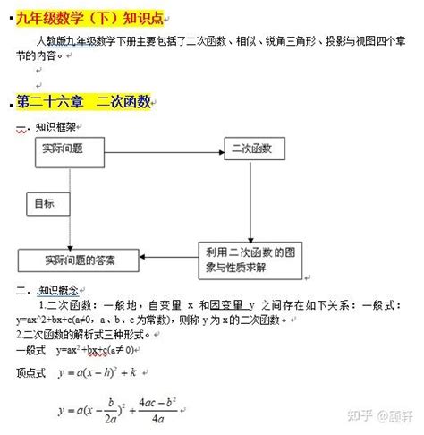 初中数学知识归纳总结【超详】 知乎