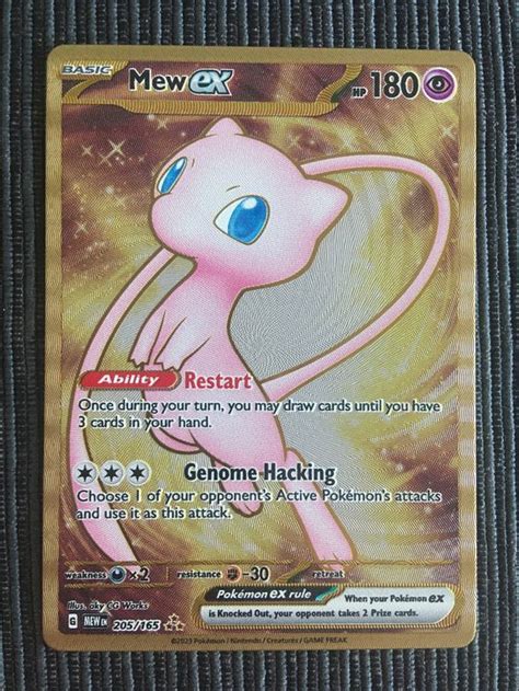 Pokemon Karmesin Purpur Mew Ex Gold Metall Karte Kaufen Auf Ricardo