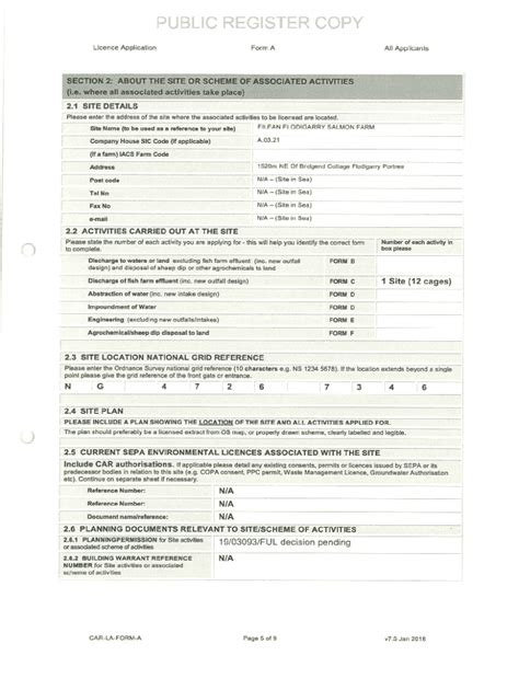 Fillable Online Application Forms Scottish Environment Protection