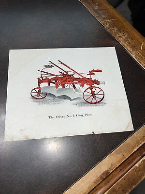 Vtg Farm Tractor Implement Brochure Oliver No Gang Plow Ebay