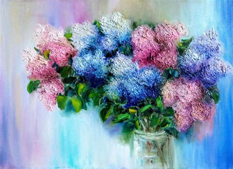 Lilac Bouquet First Love Painting By Anastasia Arsenova