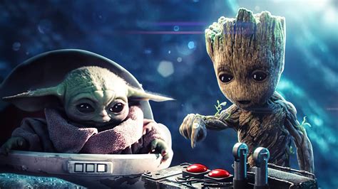 Baby Yoda Groot Wallpaper