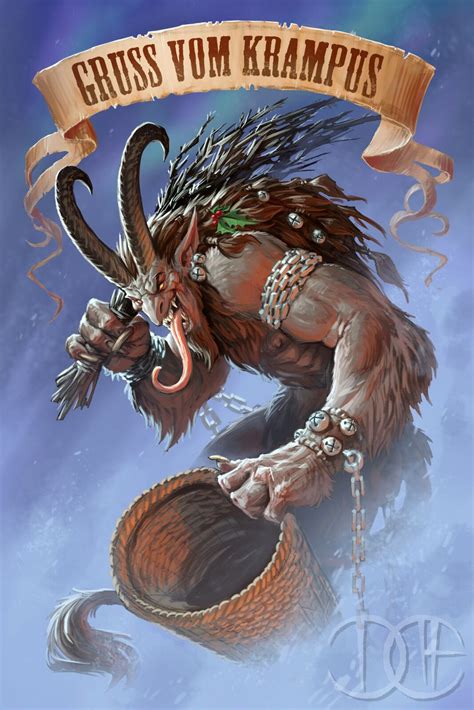 Krampus Postcard David Haire Krampus Creepy Christmas Christmas Horror