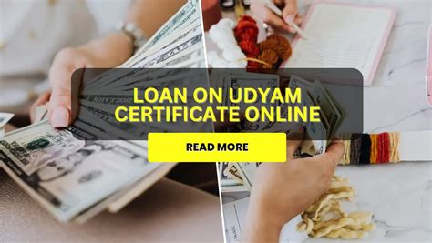 Loan On Udyam Certificate Online Apply Registration Check Status