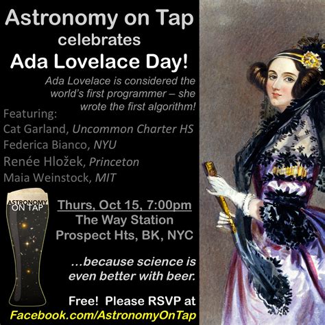 Astronomy on Tap celebrates Ada Lovelace Day – Ada Lovelace Day