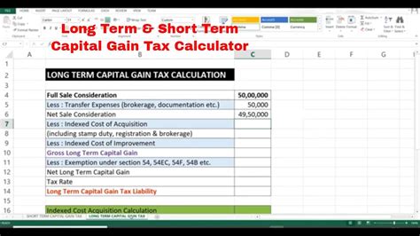 Capital Gain Calculator For Ay 2023 24 Excel - Image to u