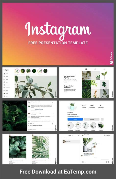 Instagram Powerpoint Template Eatemp