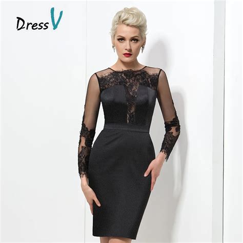 Buy Sexy Black Lace Short Cocktail Dresses 2017 New