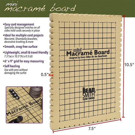 Macrame Board With T Pins Lightweight Knotting Board Foam - Etsy UK