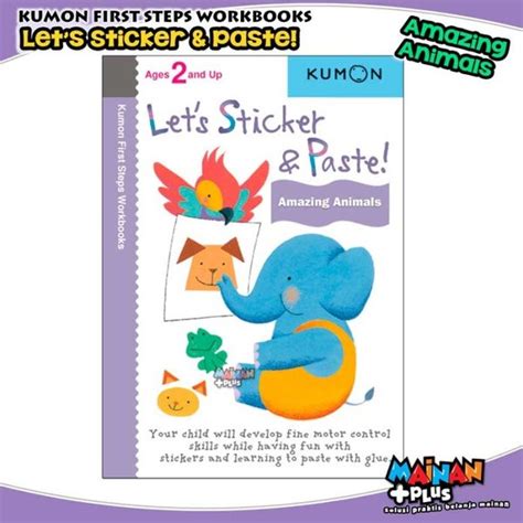 Jual BUKU ANAK KUMON FIRST STEPS WORKBOOKS LET S STICKER PASTE