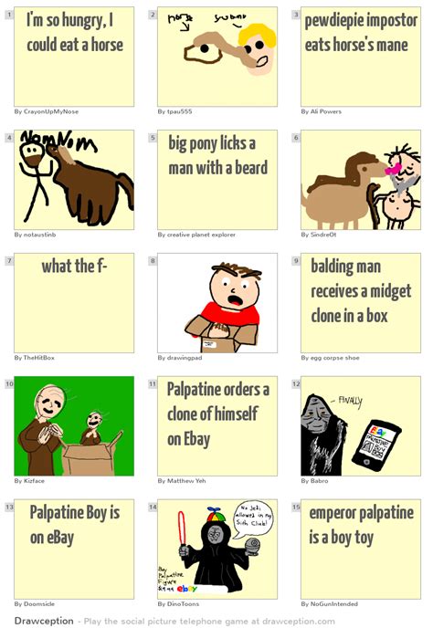 Im So Hungry I Could Eat A Horse Drawception