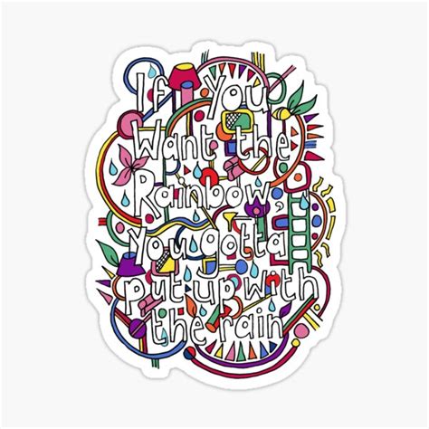 Rainbow Quote Sticker For Sale By Kezylou Redbubble