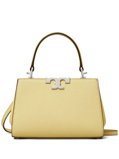 Tory Burch Mini Eleanor Leather Satchel Bag Yellow Farfetch Uk