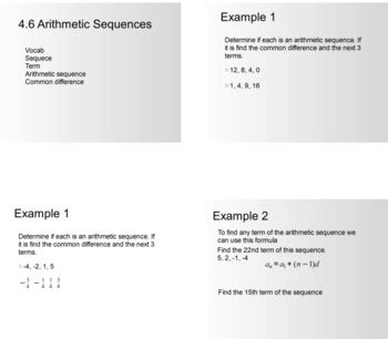 4.6 Arithmetic Sequences Notes by Joseph Schoning | TPT 