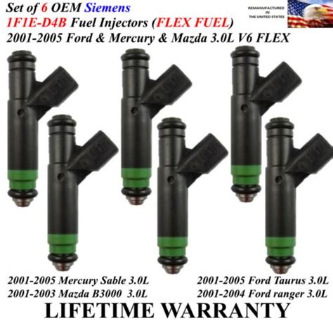 Oem Siemens Set Of Fuel Injectors For Mercury Sable L