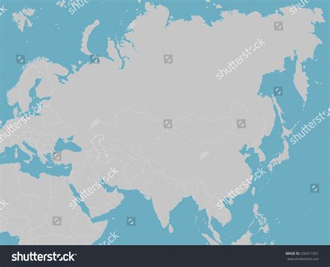 Vector Map Countries Borders Asia Russia Stock Vector (Royalty Free ...