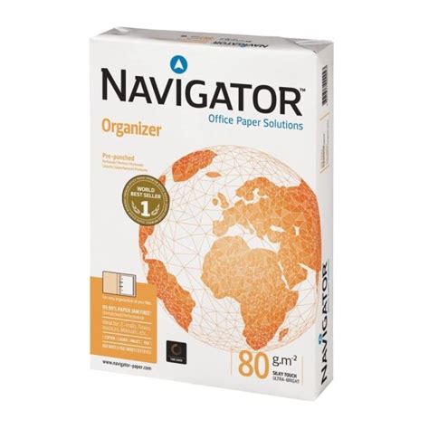 Navigator Organizer 80g M² Din A4 4 Fach Gelocht 500 Blatt Weiß 6 49