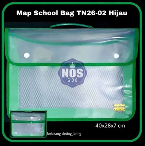 Jual Tas Map Plastik Kancing Folio Map School Bag Map File Kancing