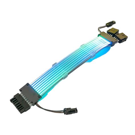 Pcie Atx Awg Double Pin Synchronized Straight Rgb Sleeved Pcie Cables