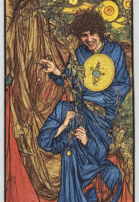 Yoshua Bengio Smiling Drawn On The Tarot Card Stable Diffusion Openart