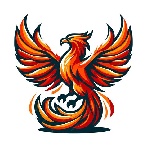 Premium Vector Flying Phoenix Fire Bird Abstract Logo Design Vector