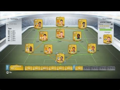 Fifa 14 Fut 500k 85 Rated Squad Builder Best Of The Epl With Gameplay