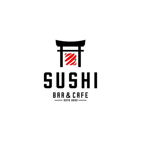 Sushi Logo Design And Traditional Building 29271584 Vector Art At Vecteezy