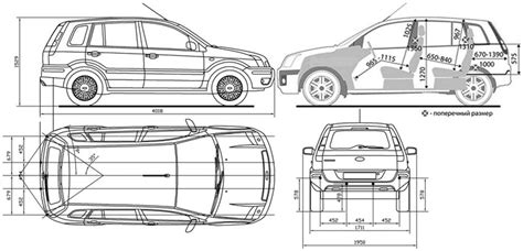 Abmessungen Der Sitze Von Ford Fusion 14 Tabellen Der Abmessungen