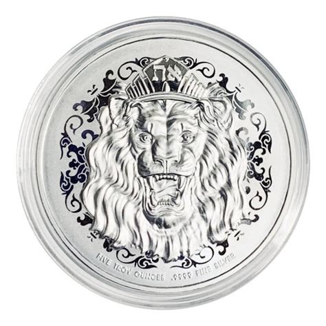 Oz Nzd Niue Roaring Lion High Relief Silver Coin Bu