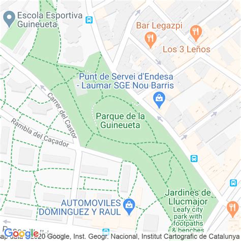 Código Postal calle Guineueta De La parc en Barcelona Codigopostalde es