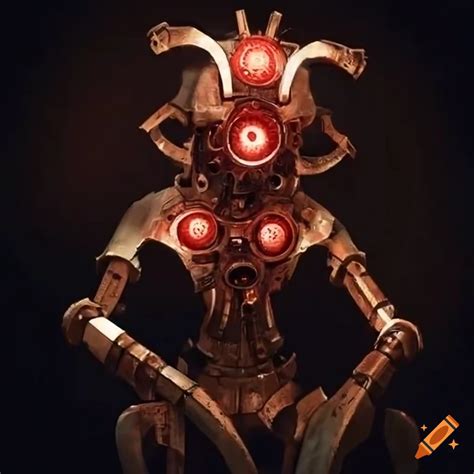 Steampunk Robot With Glowing Red Eyes On Craiyon