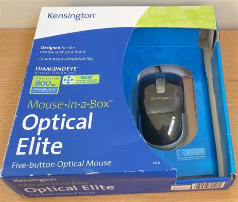 Amazon.com: Kensington 72121 Mouse-in-a-Box Optical Elite USB Mouse (PC ...