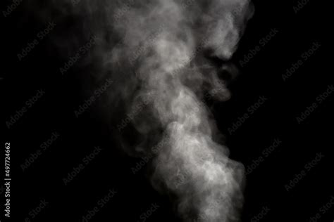 smoke steam isolated black background Stock Photo | Adobe Stock