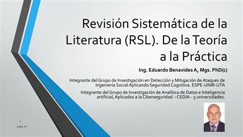 PDF Revisión Sistemática de la Literatura RSL De la Teoría a la