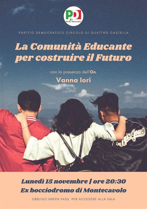 Novembre La Comunit Educante Per Costruire Il Futuro Vanna Iori