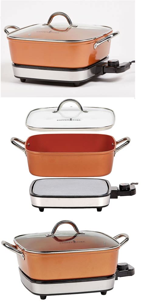 Copper Chef 2 Piece 12 Electric Skillet For Sale Online Ebay Copper