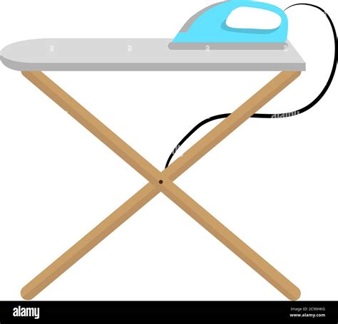 Ironing Board Icon With Iron Laundry Icon Vector Stock Vector Image