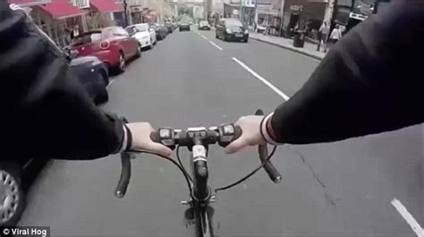 Chest Cam Footage Captures The Dramatic Moment Cyclist Smashes Into Car