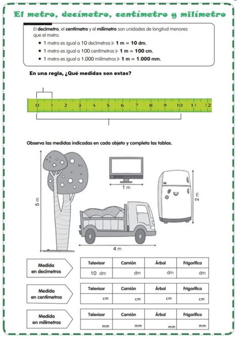 Medidas De Longitud Ficha Interactiva Y Descargable Puedes Hacer Lo Actividades De Medición