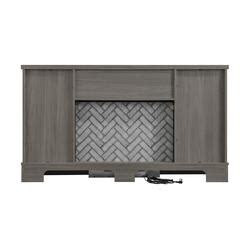 Greentouch Holcombe Gray Washed Walnut Electric Fireplace