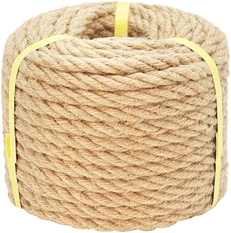 100 Natural Hemp Rope Twisted Strong Jute Rope 100 Feet 1 2 Inch 4 Ply