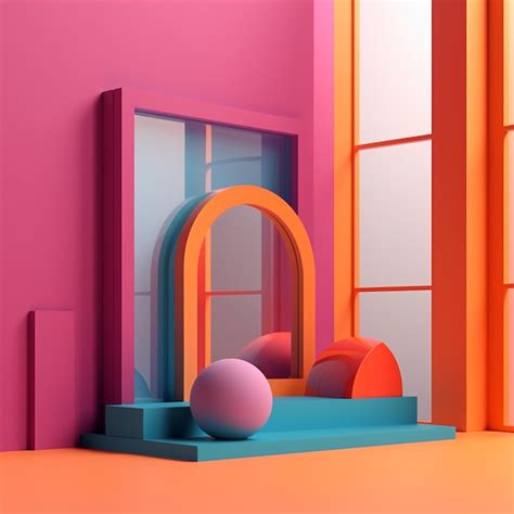 Ventanas arqueadas en concepto de fantasía en la paleta de colores de