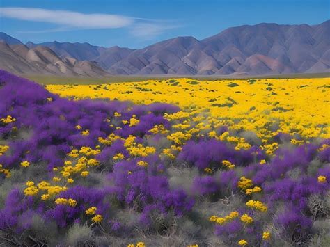 Premium AI Image | Spring Wildflowers In Anza Borrego Desert State Park California