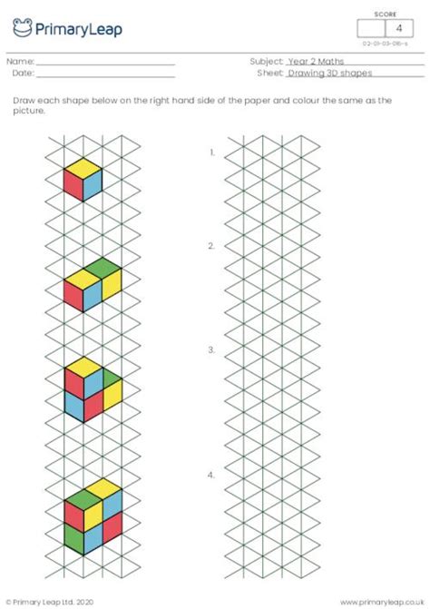 Numeracy: Cube patterns (1) | Worksheet | PrimaryLeap.co.uk